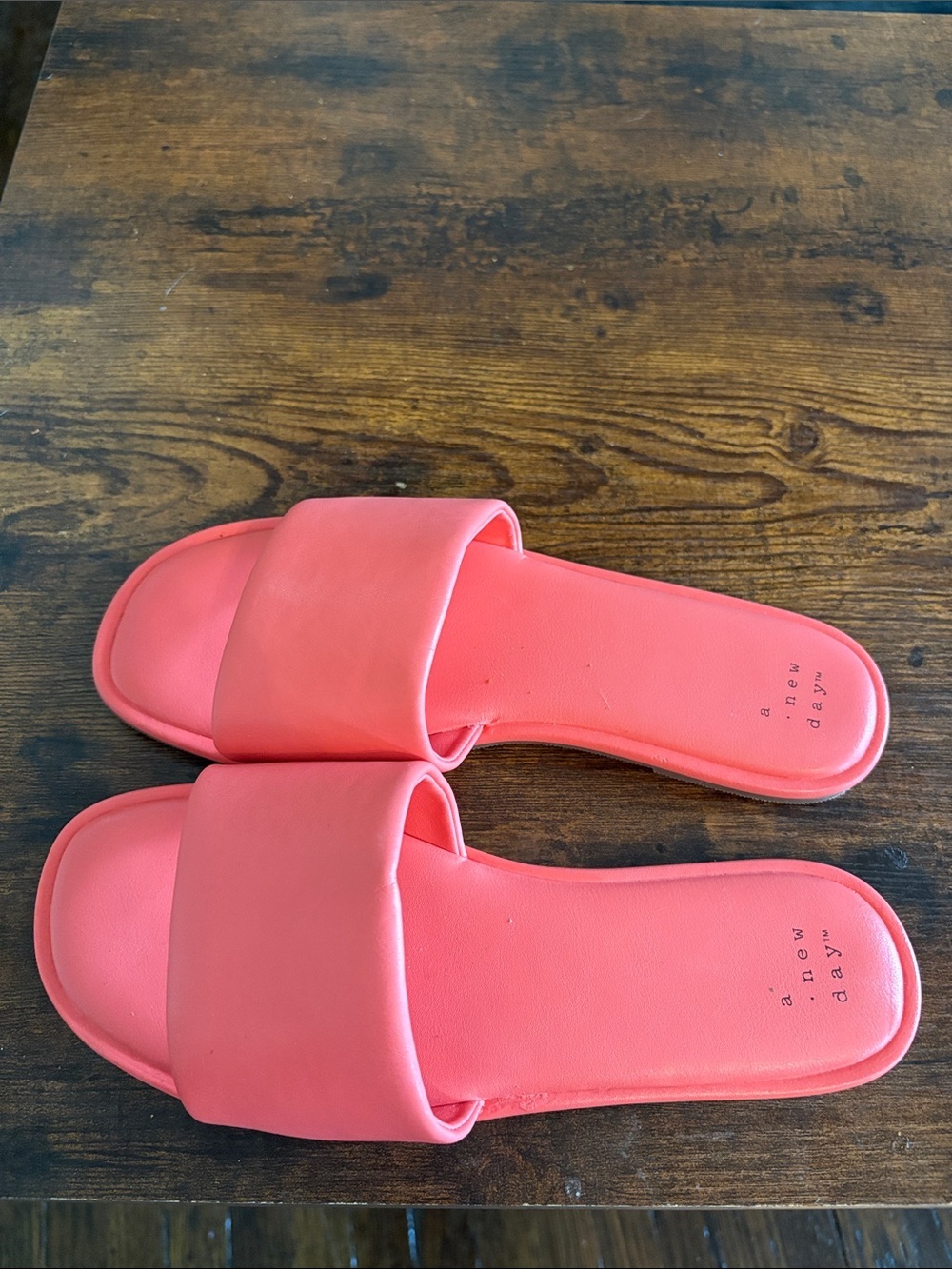 a new day Coral-Orange Slide Sandals for Women - Picture 2 of 5